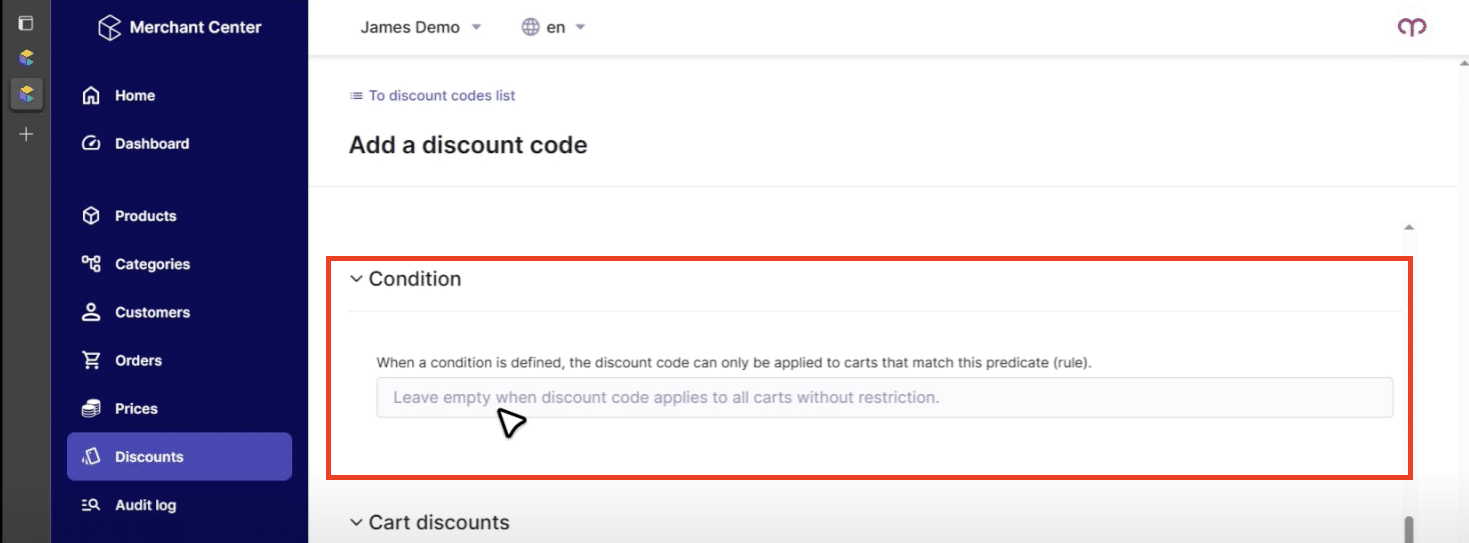 condition cart predicate