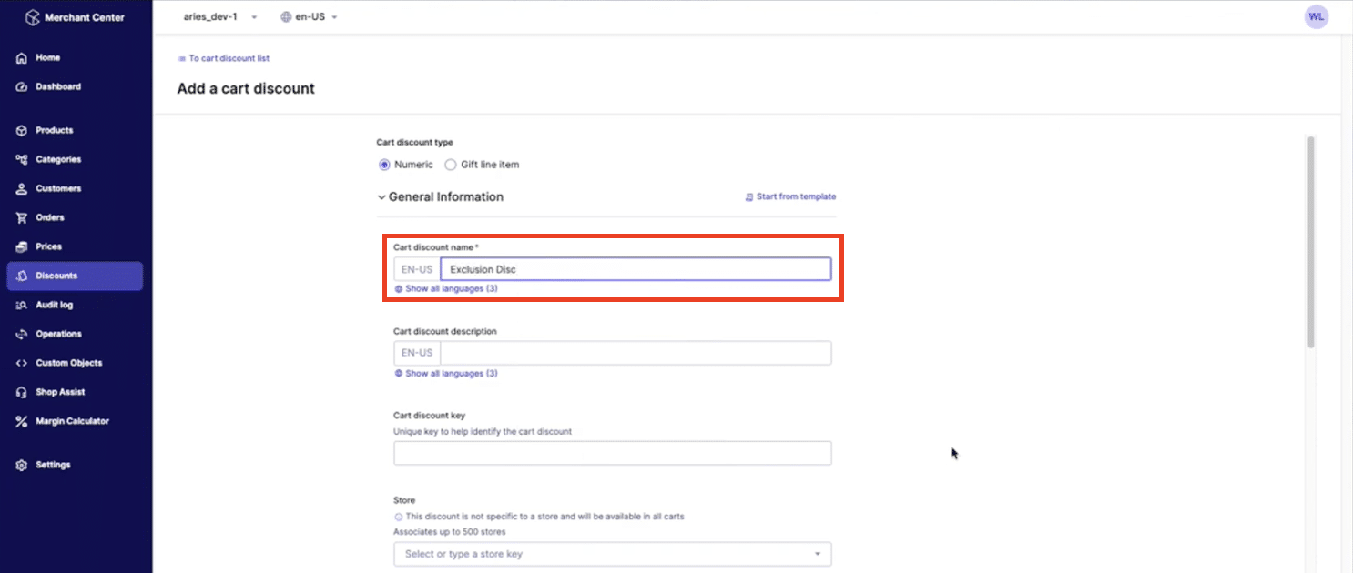 exclusion discount for excluding items from commercetools promotions